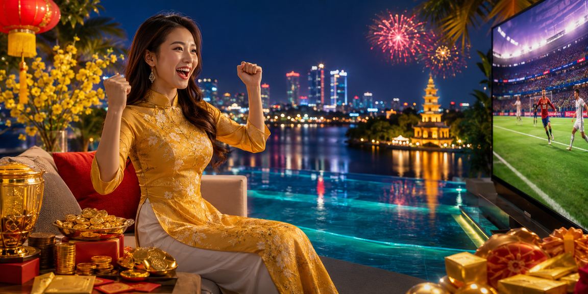 Phụ nữ Hà Nội mặc áo dài theo dõi kết quả cá cược thể thao trên điện thoại